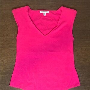 Steve Madden Pink V Neck Bodysuit